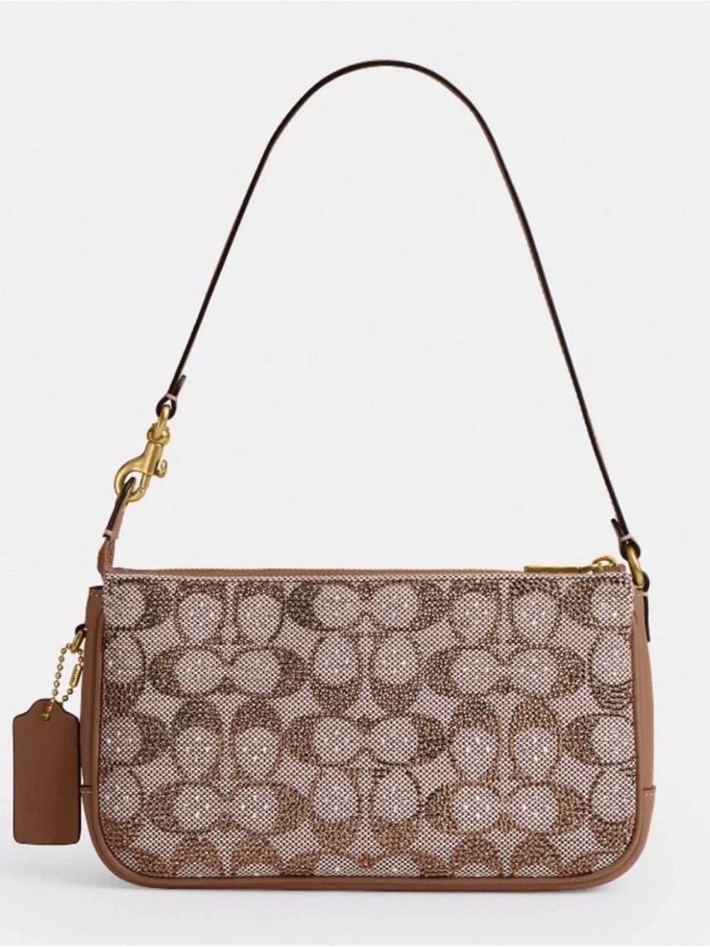 Crystal Signature Jacquard Plaza Shoulder Bag